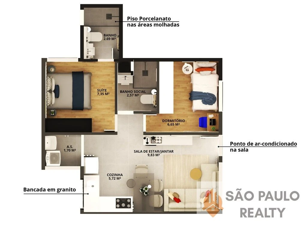 DOMO Alto da Mooca | Apartamentos 1 e 2 Dorms de 24 a 42m² com Vaga | Pronto para Morar | Lazer Completo