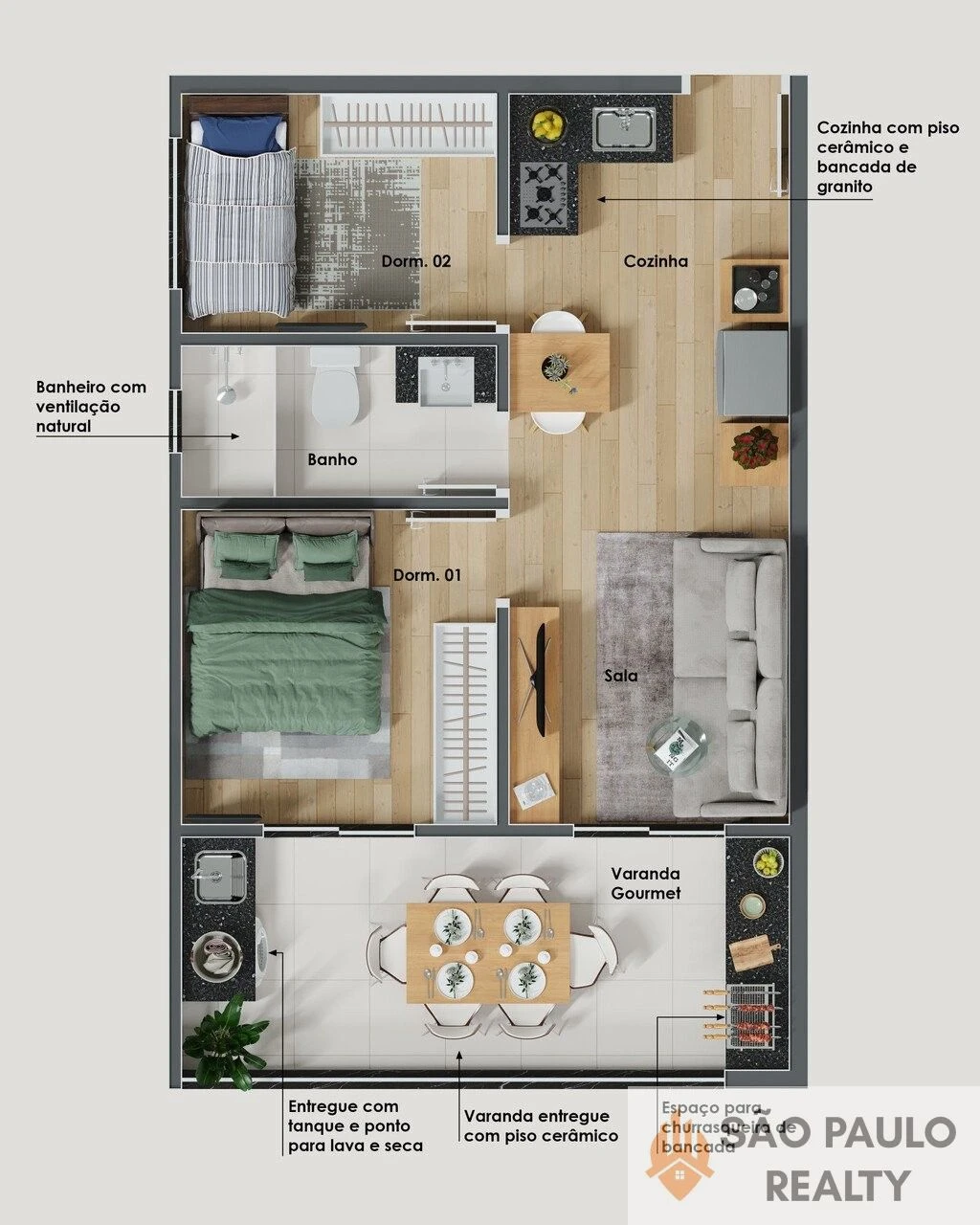 DOMO Mirante Ermelino -1 e 2 Dorms com Varanda | 20,9m² a 40m² | MCMV Zona Leste - Entrega: Julho de 2026