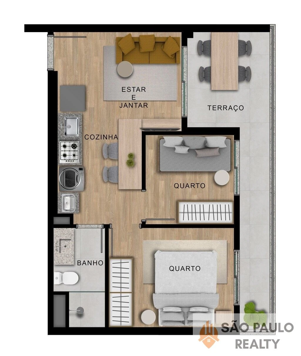 Apartamento - 2 Dorms. 37,67m² | Sacada + Lazer - Entrega: Outubro de 2027