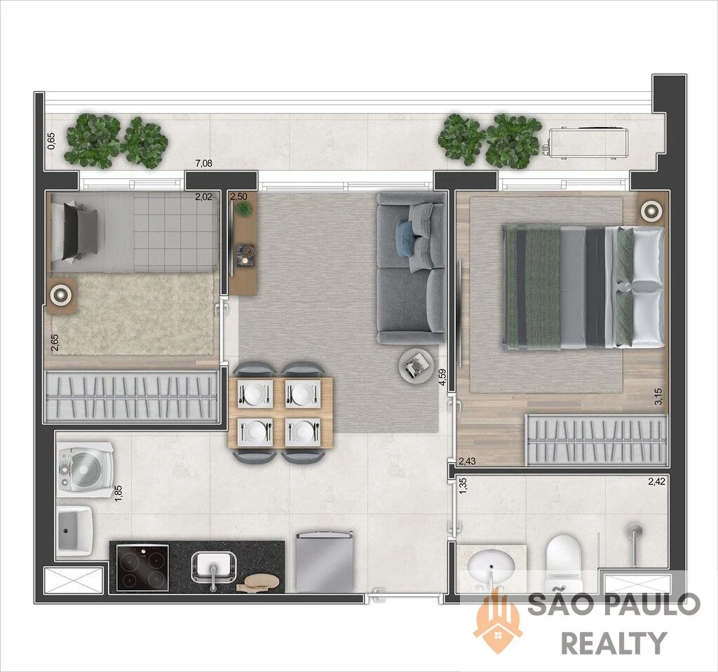 Studios e Apartamentos 1 e 2 Dormitórios de 24m² a 49m² no Centro de SP | Torre Bela Vista | Ao Lado do Metrô - Pronto para Morar!
