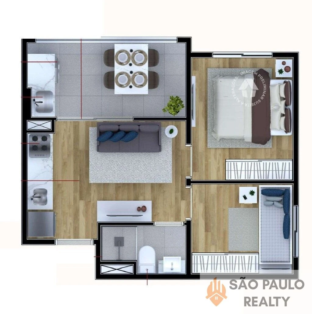 Apartamento 2 dormitórios com varanda no Parque do Carmo | 35m² | Metrocasa Zona Leste SP - Entrega: Outubro de 2027