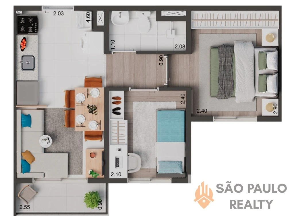 Apartamento 1 e 2 dormitórios de 24,7 a 43,2 m² no Sacomã com lazer completo e metrô próximo I Entrega: Março de 2028