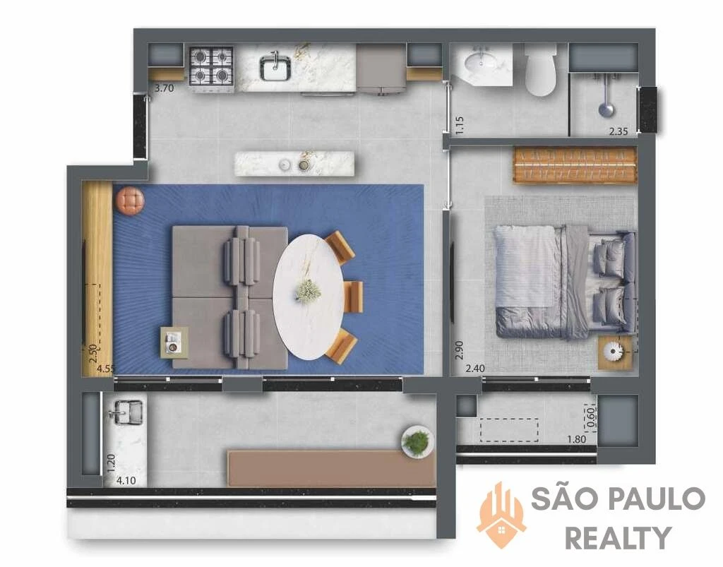Apartamento - 1 dormitório - 36,42m2 - Lazer Completo | 450 metros da Estação Saúde do Metrô - Entrega: Outubro de 2026.