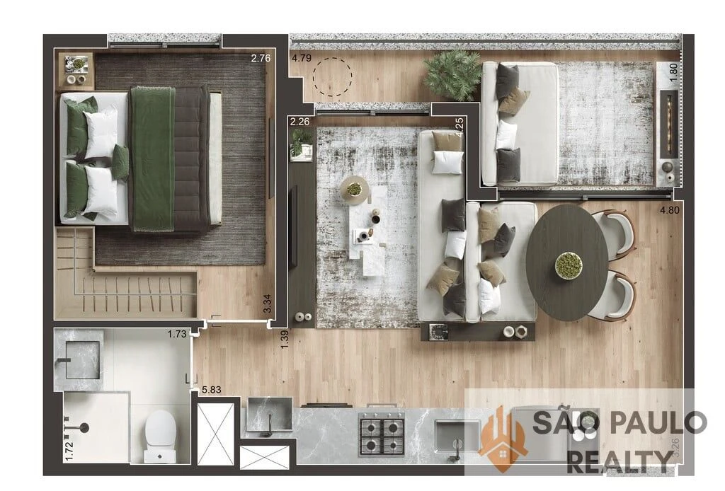 Apartamento - 2 dormitórios - 63,13m2 - suíte e garagem | Entrega: Outubro de 2026.