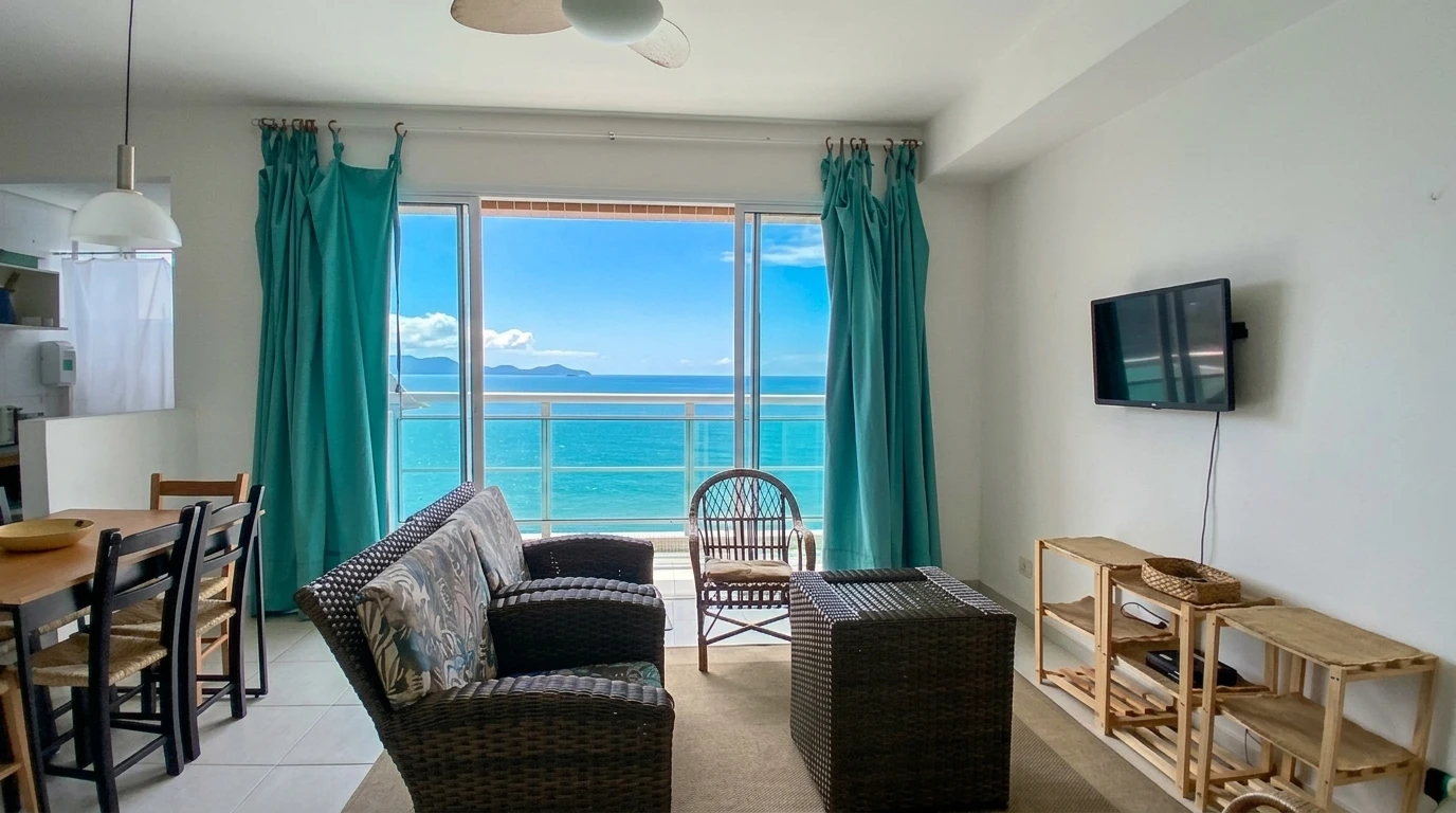 Apartamento à Venda no Penhasco das Tartarugas | Vista Panorâmica para o Oceano | Piscina de Borda Infinita | Guarujá