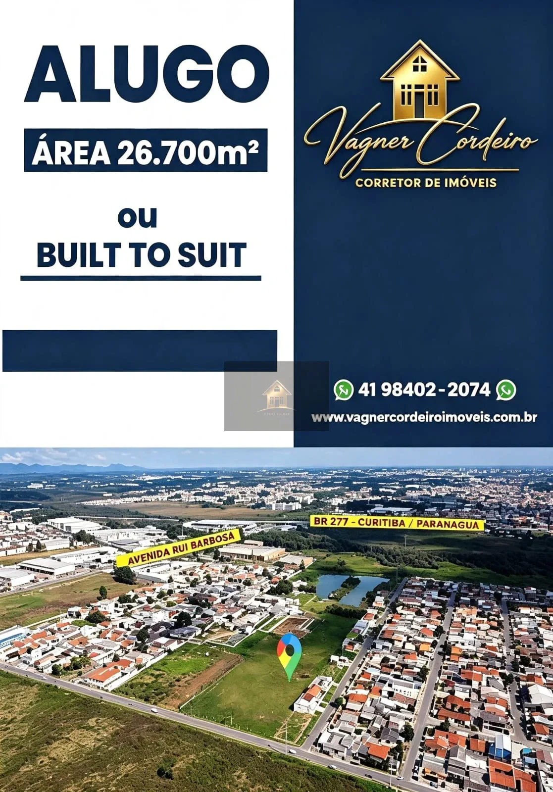 Terreno para Locação, São José dos Pinhais / PR, bairro Ipê, área total 26.700 m², por R$ 45.000,00!!!
