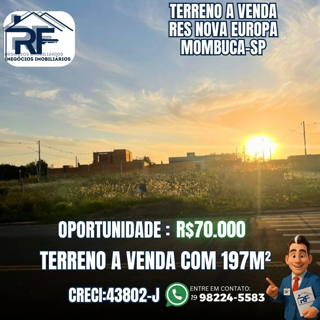 Terreno para Venda em Mombuca, Residencial Nova Europa