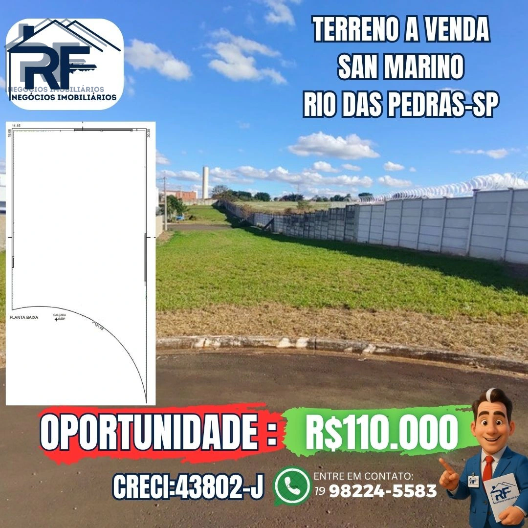 Terreno para Venda em Rio das Pedras, Conjunto Residencial Vitório Cezarino