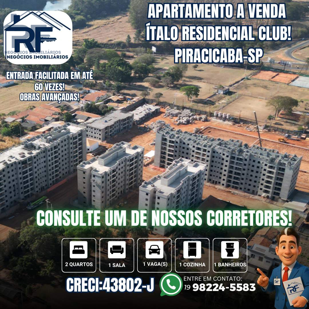 Apartamento para Venda em Piracicaba, Jardim Abaeté, 2 dormitórios, 1 banheiro, 1 vaga