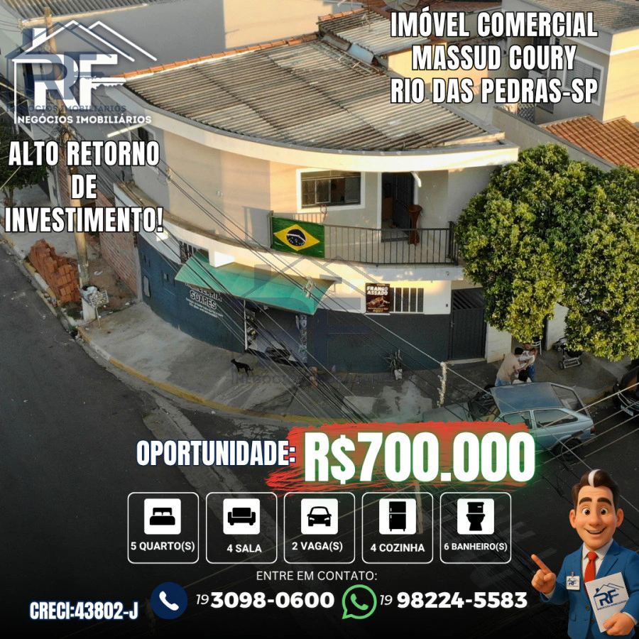 GRANDE OPORTUNIDADE DE INVESTIMENTO no bairro Luiz Massud Coury – Rio das Pedras/SP!