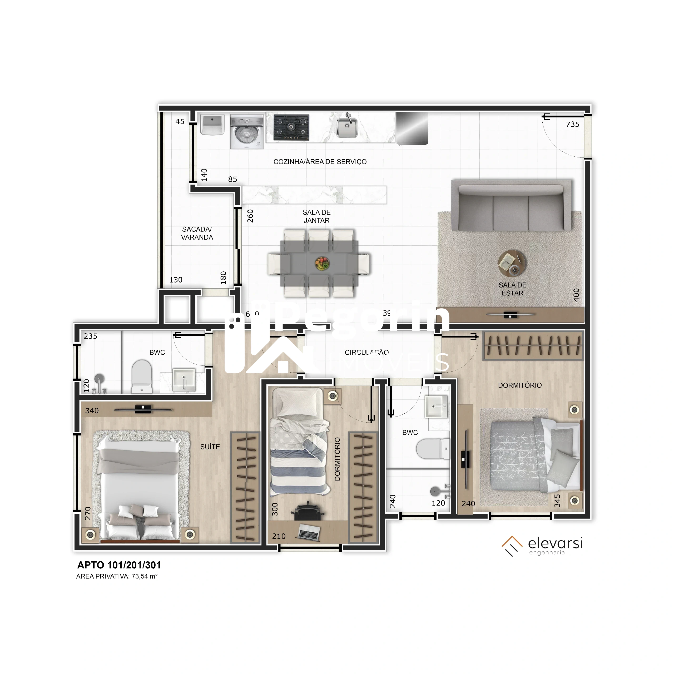 Apartamento, 3 quartos, 73 m² - Foto 7