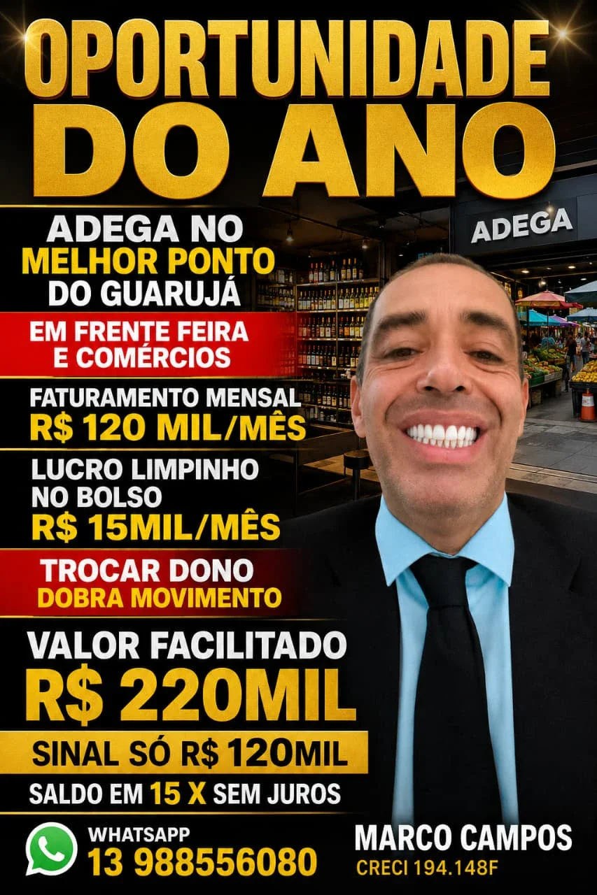 ADEGA A VENDA NO GUARUJÁ
