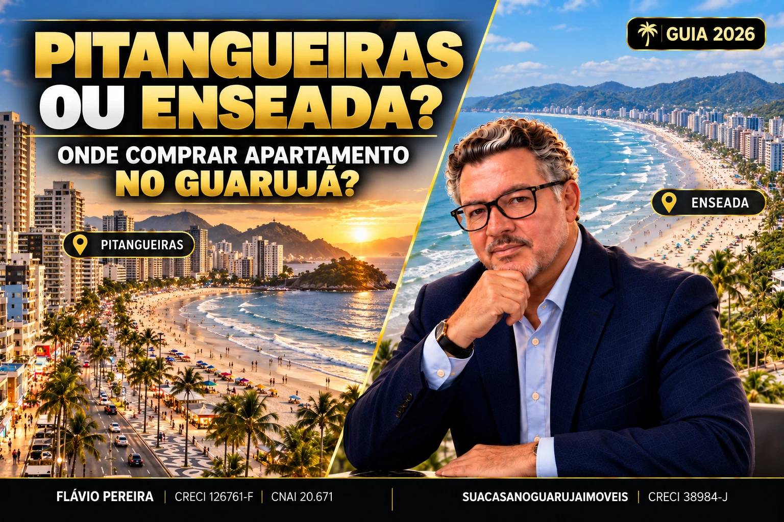 Pitangueiras ou Enseada: onde comprar apartamento?