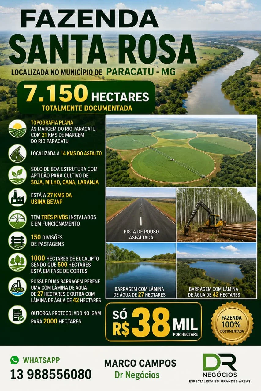 FAZENDA SANTA ROSA VENDA