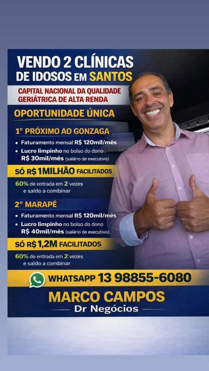 2 CLÍNICAS DE IDOSOS A VENDA