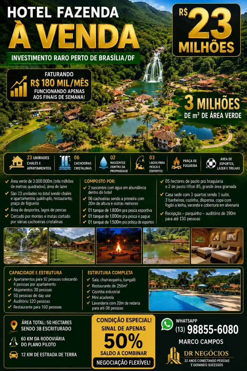 HOTEL FAZENDA A VENDA
