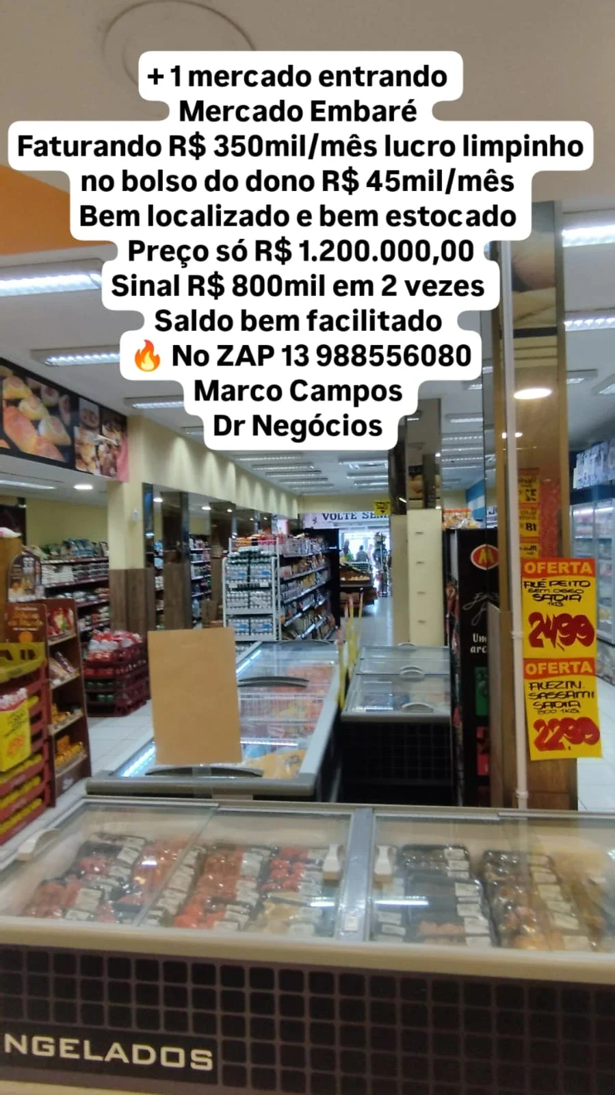 MERCADO NO EMBARÉ A VENDA 