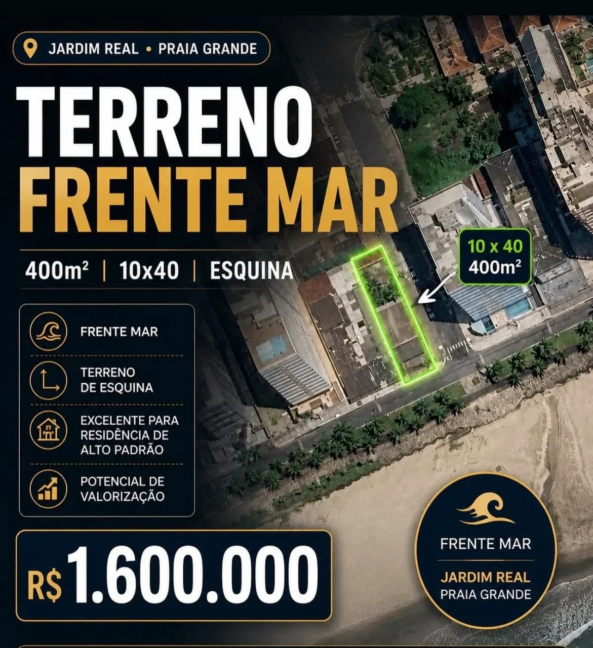 TERRENO EM PRAIA GRANDE
