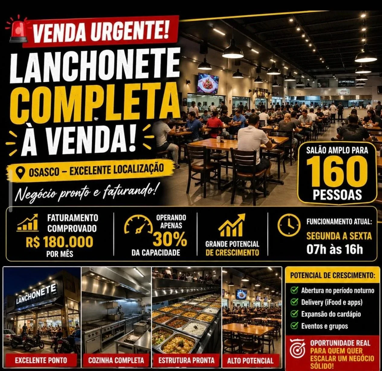 LANCHONETE COMPLETA A VENDA