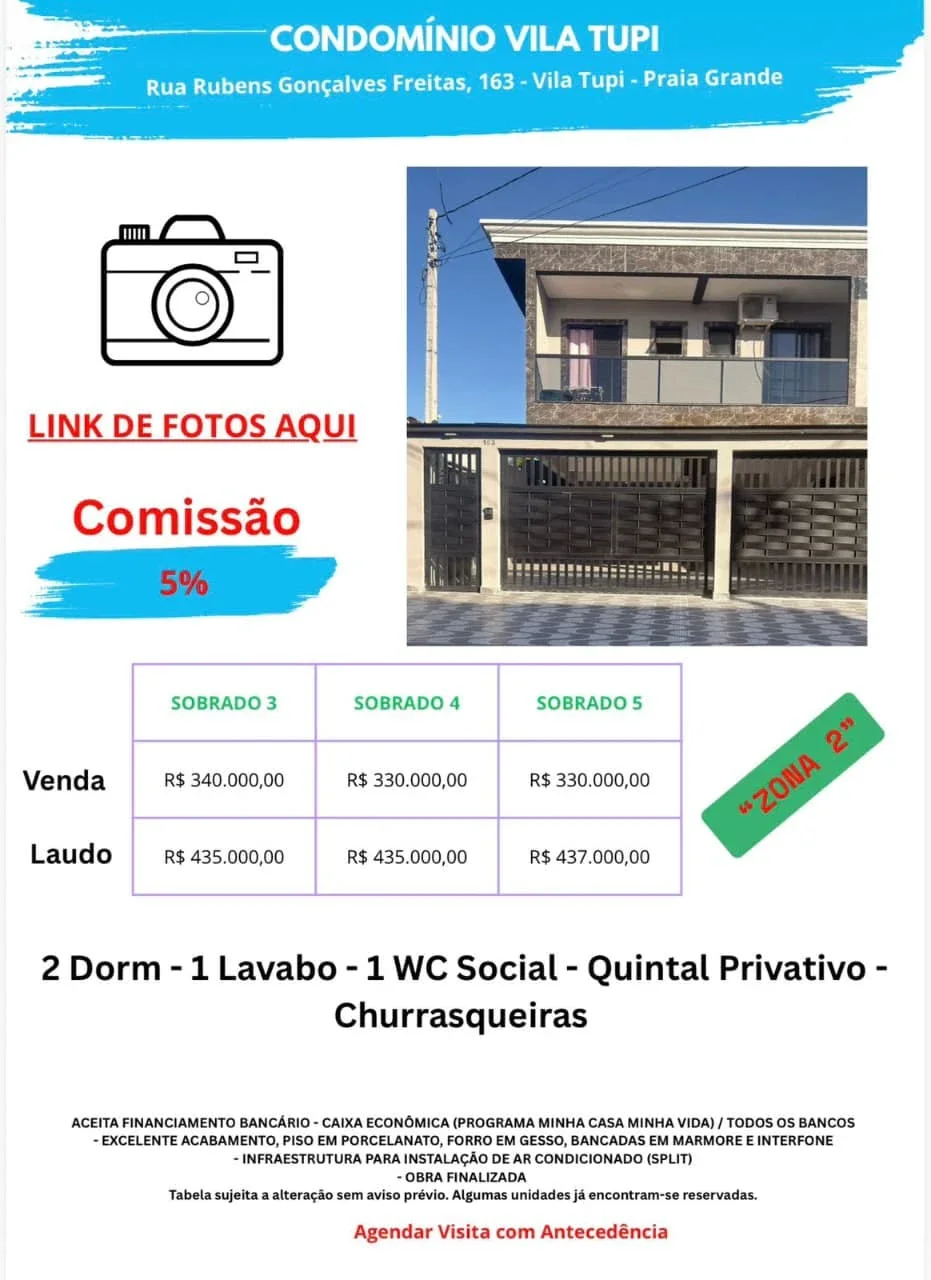 SOBRADO EM  CONDOMÍNIO Á VENDA