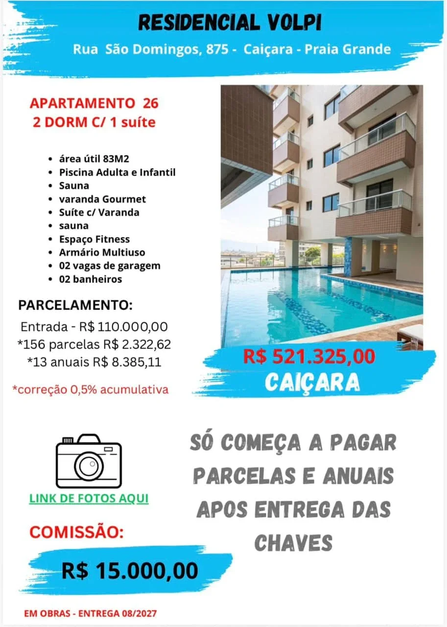 APARTAMENTO NO CAIÇARA Á VENDA