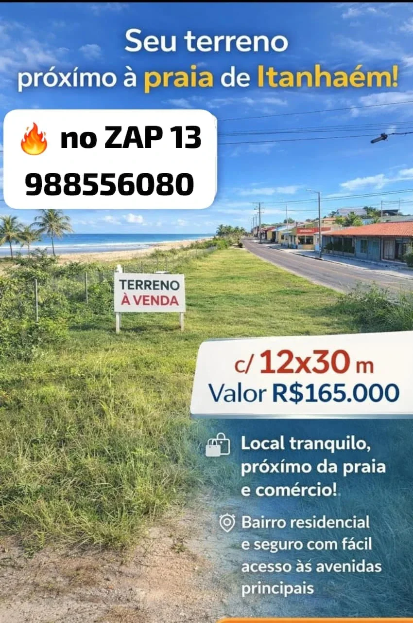 TERRENO À VENDA EM ITANHAÉM