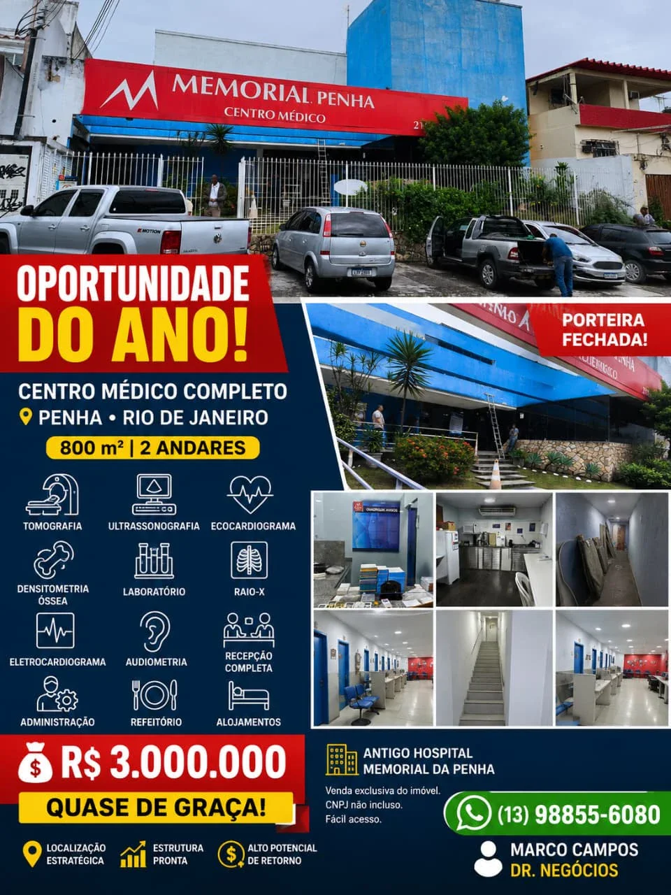 OPORTUNIDADE DO ANO! ANTIGO HOSPITAL DA PENHA Á VENDA