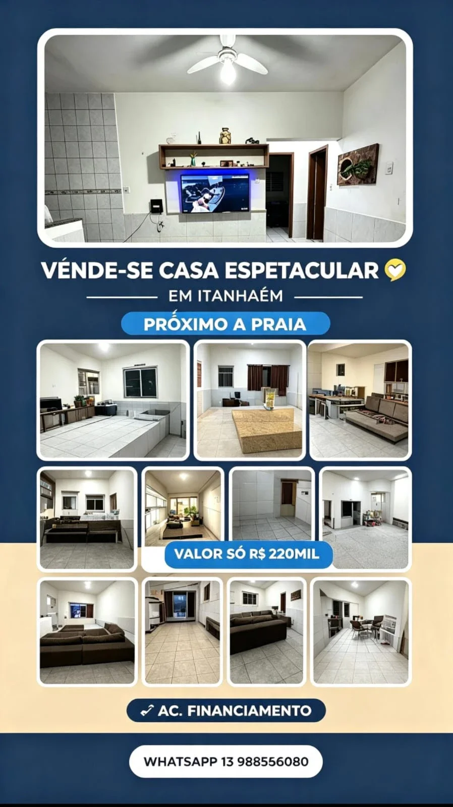 CASA EM ITANHÉM À VENDA