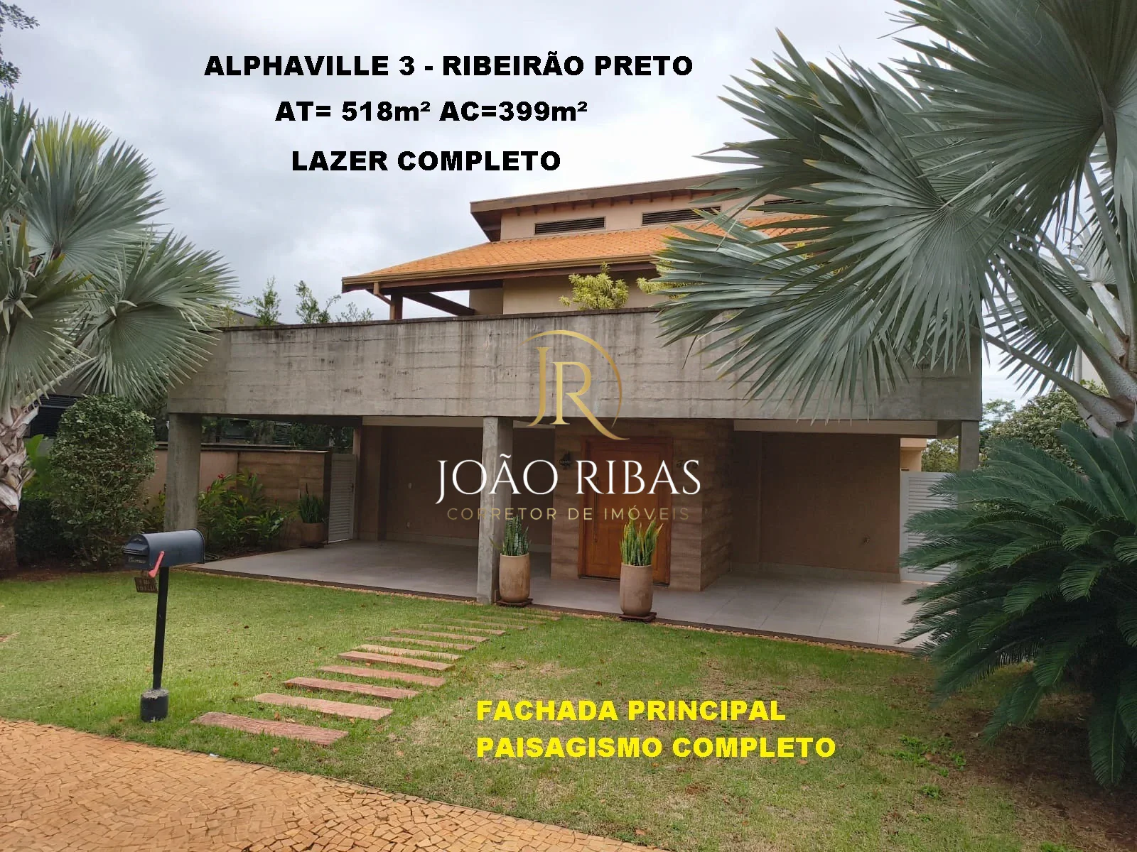 Sobrado Alto Padrão à Venda em Bonfim Paulista — 4 Quartos e 518 m²