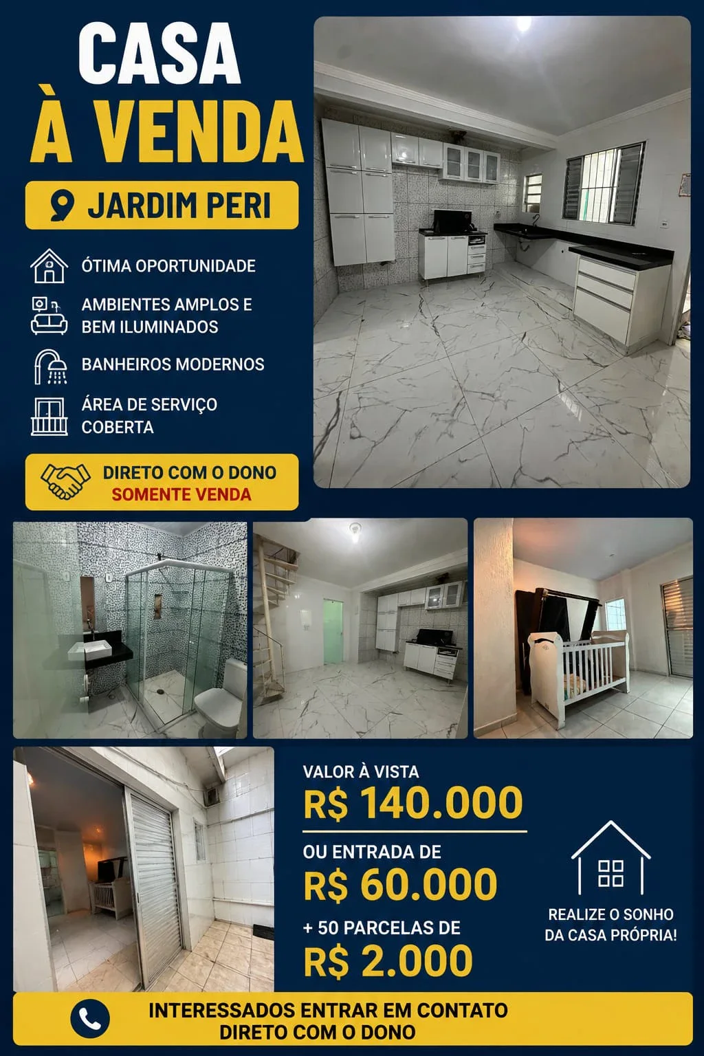 CASA À VENDA NO JARDIM PERI