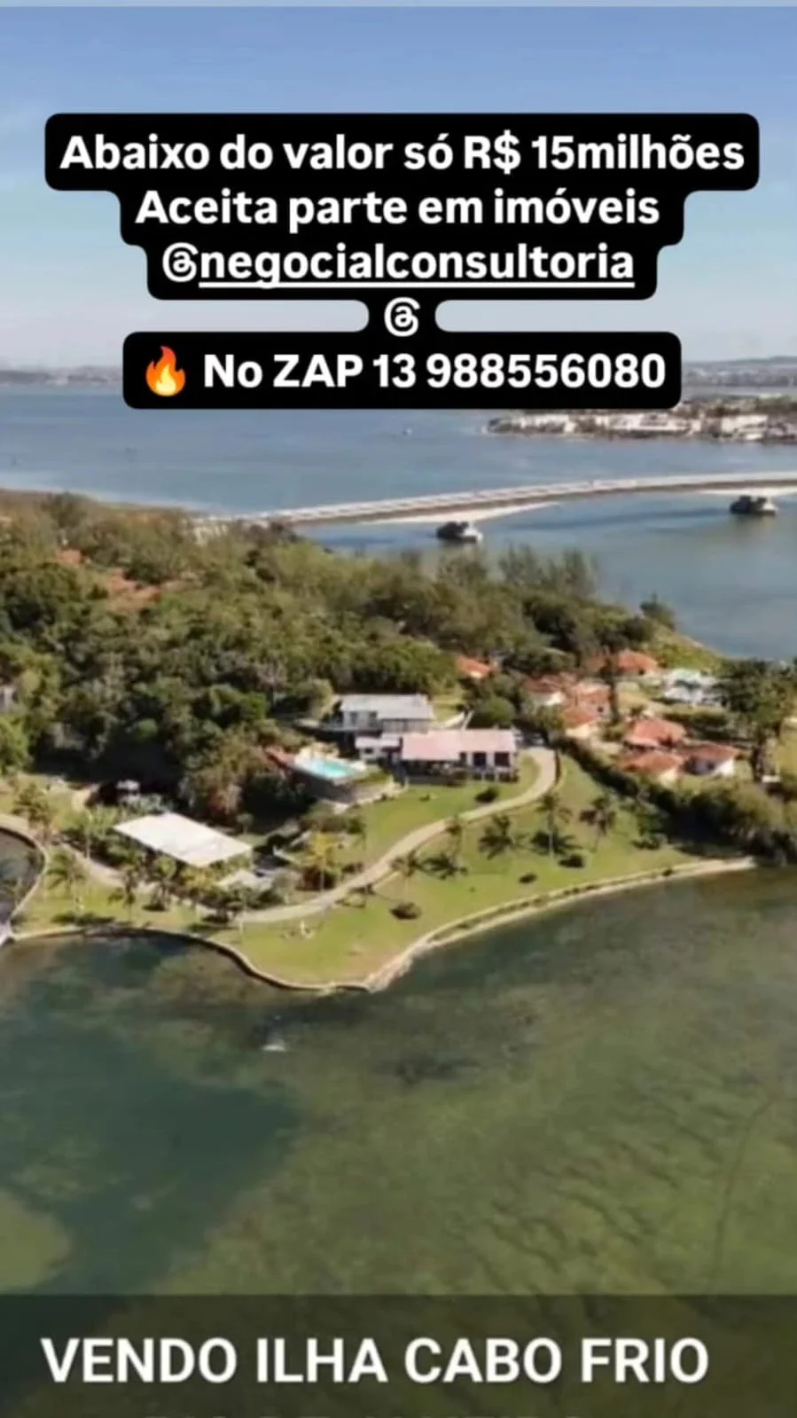 Oportunidade Ilha á venda no Cabo Frio