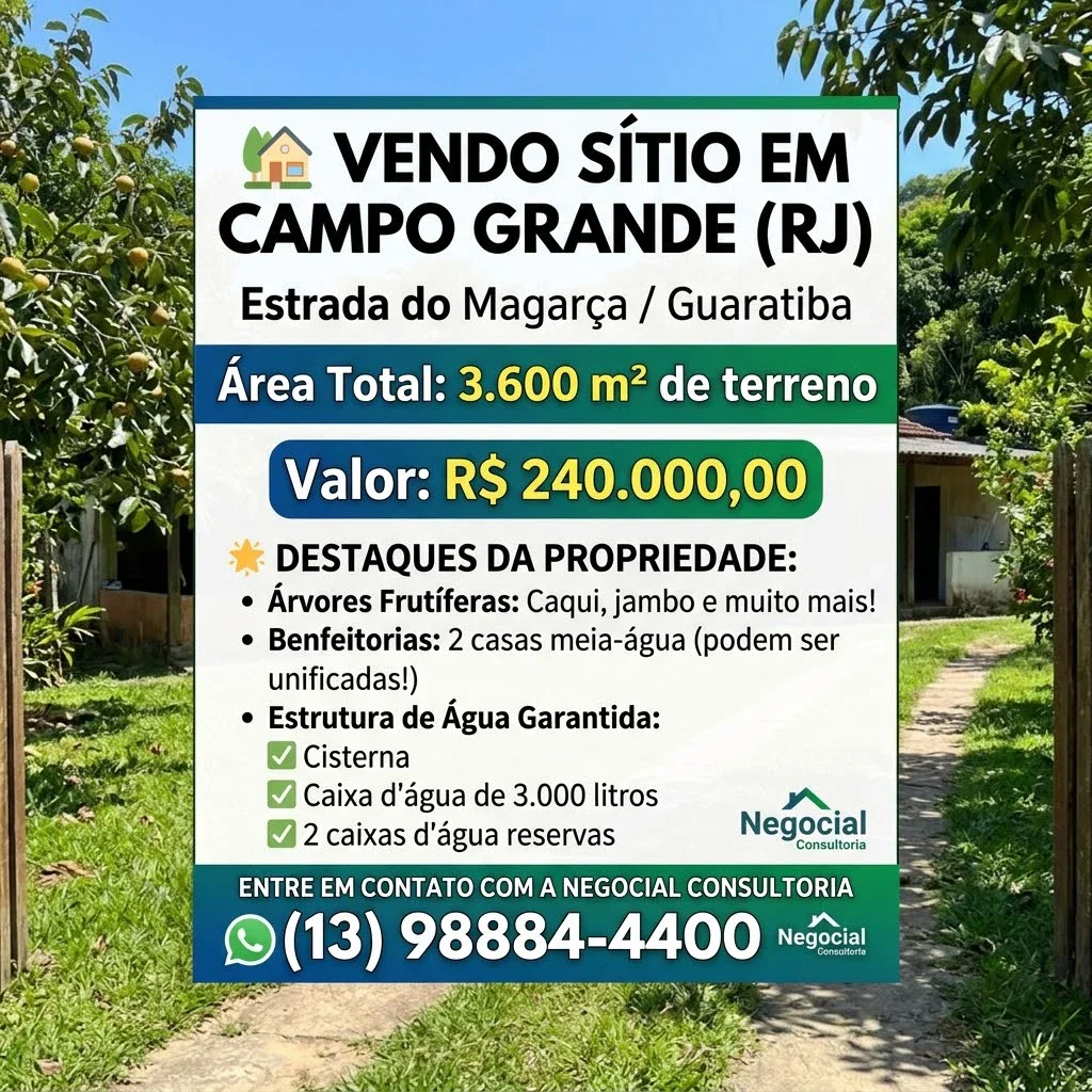 À VENDA SITIO EM CAMPO GRANDE 