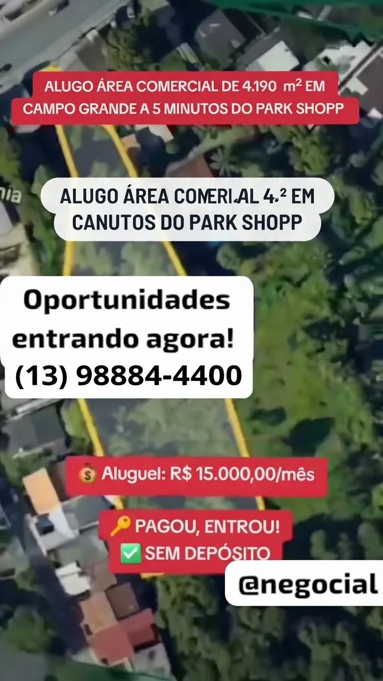 Área Comercial para Locação em Campo Grande