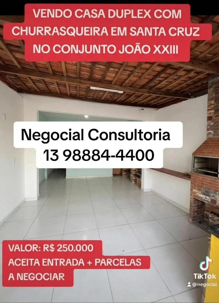 Oportunidade Imperdível Casa Duplex no Conjunto João XXIII- Santa Cruz