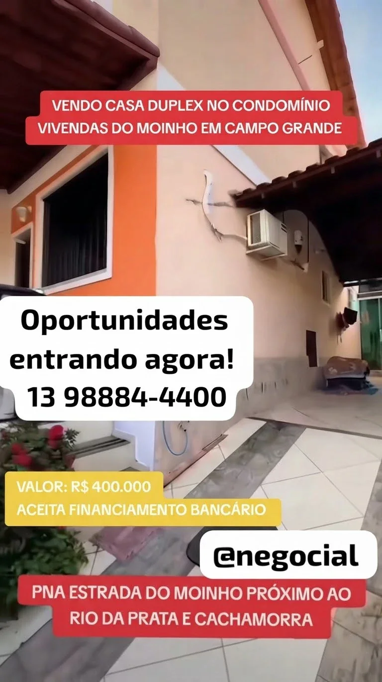 À venda- Casa Duplex em Condomínio- Campo Grande