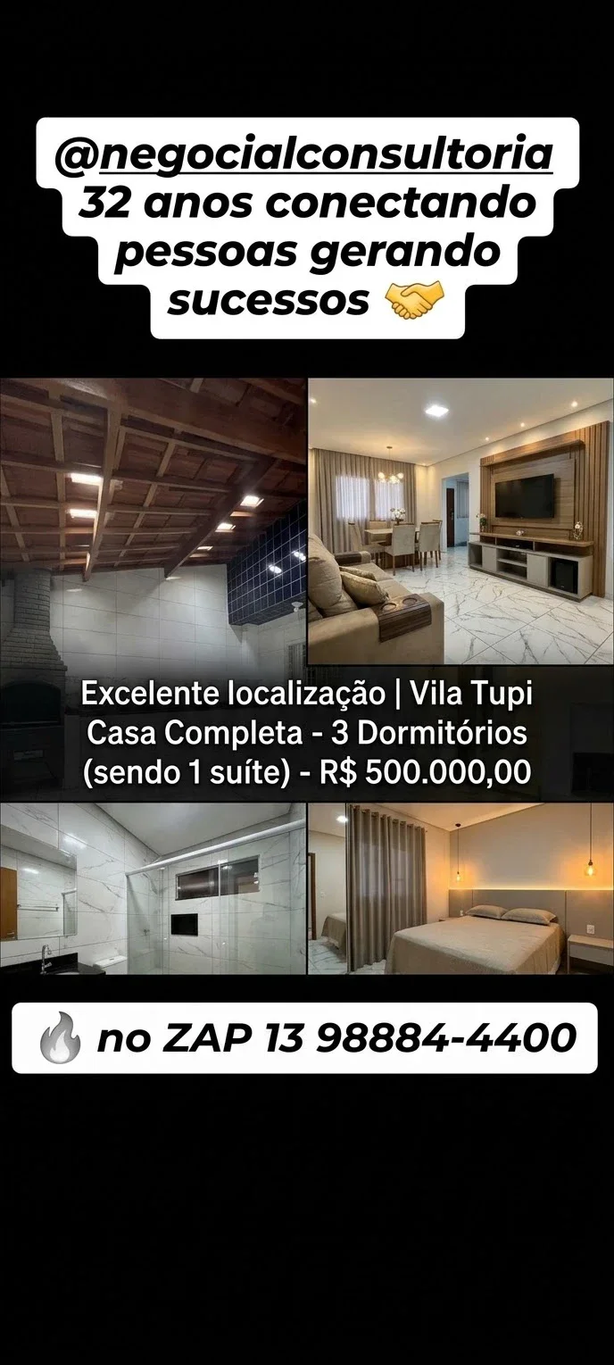 Casa com 3 Dormitórios à venda- Vila Tupi