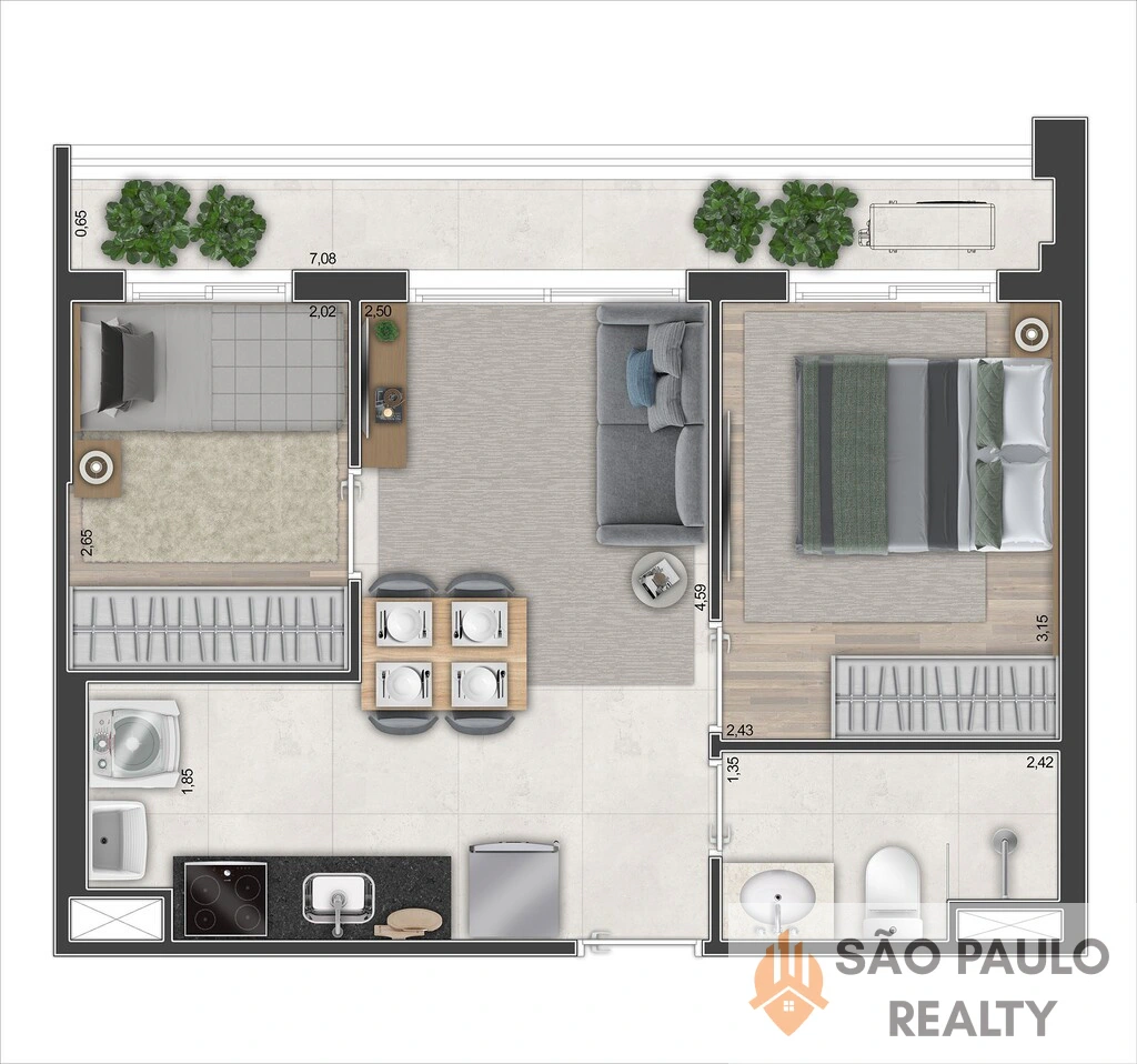Studios e Apartamentos 1 e 2 Dormitórios de 24m² a 49m² no Centro de SP | Torre Bela Vista | Ao Lado do Metrô - Pronto para Morar!