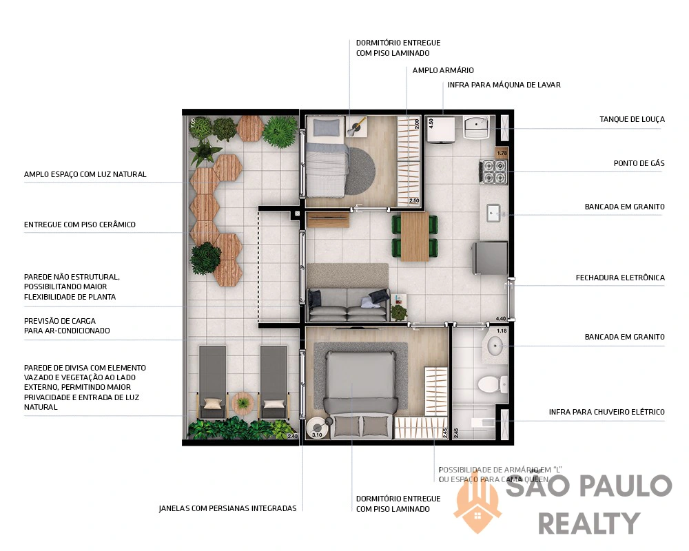 Apartamento Vila Sônia 1 e 2 dormitórios de 26 a 59m² | Ao lado do Metrô | Minha Casa Minha Vida I Entrega: Abril de 2026