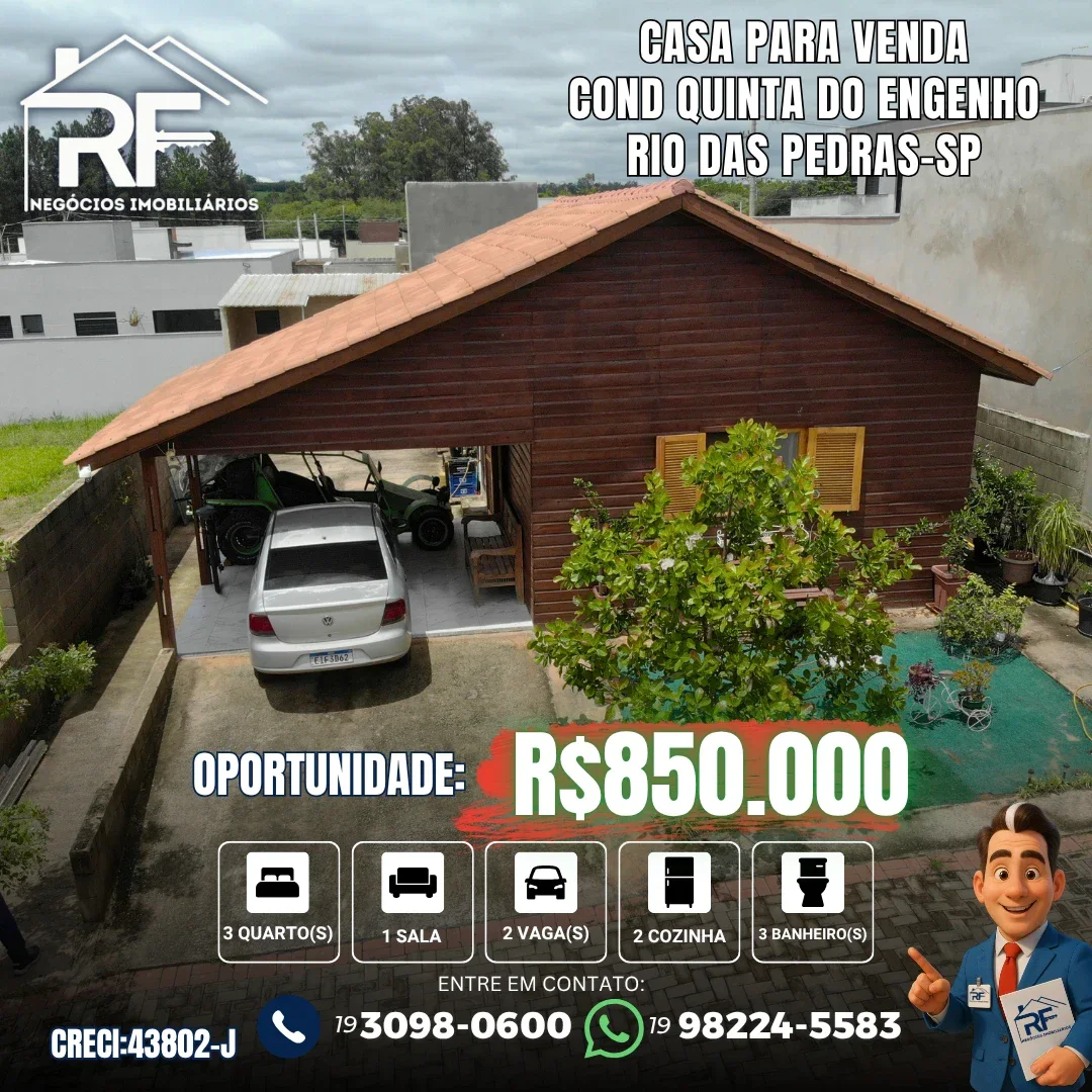 GRANDE OPORTUNIDADE NO CONDOMÍNIO QUINTA DO ENGENHO