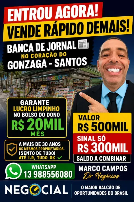 Ponto Comercial à venda, 20m² - Gonzaga
