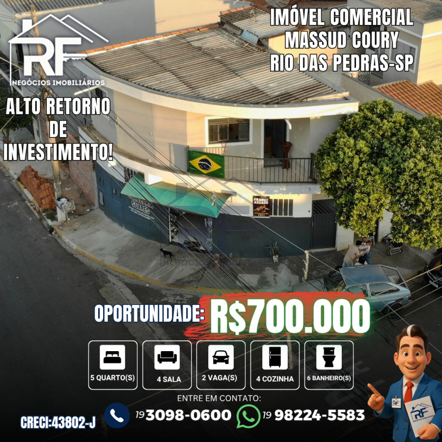 GRANDE OPORTUNIDADE DE INVESTIMENTO no bairro Luiz Massud Coury – Rio das Pedras/SP!