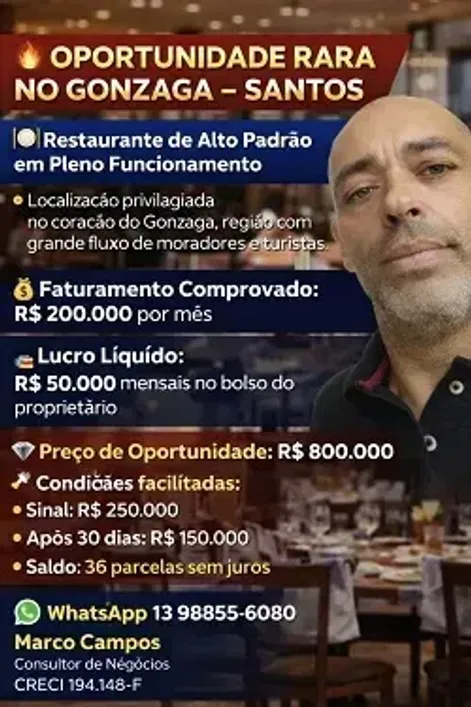 Ponto Comercial à venda, 150m² - Gonzaga